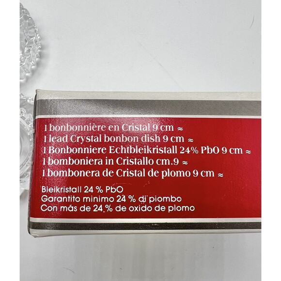 COEUR Crystal Heart‎ Shaped Box 24% Lead Crystal 4” Made In France NEW IN BOX - Picture 5 of 7